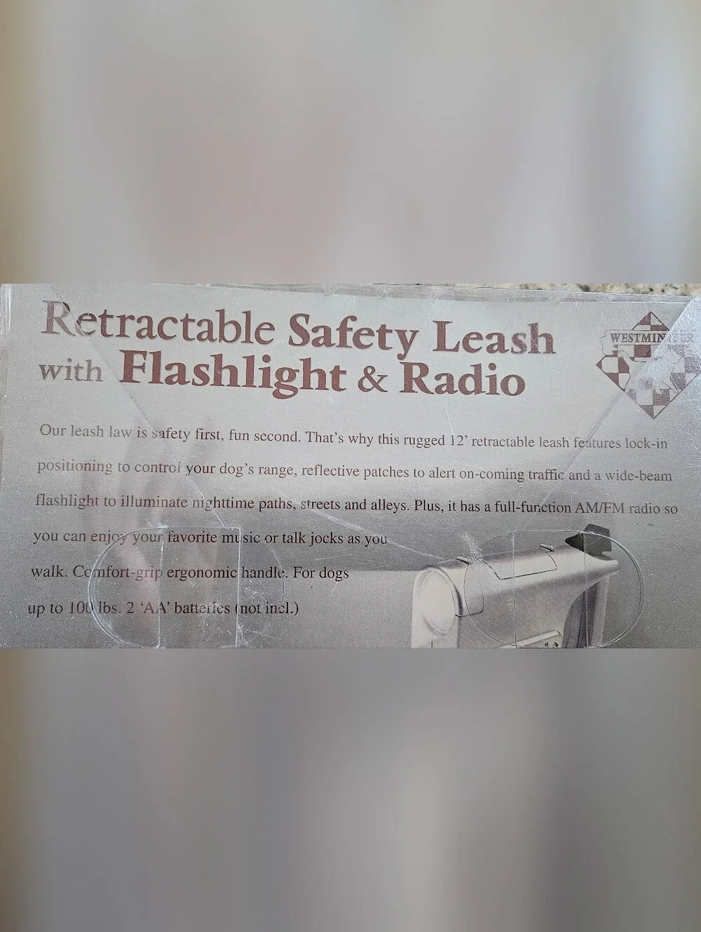 ​NIB Westminster Retractable Safety Leash with Flashlight & AM/FM Radio